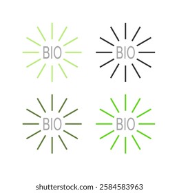 Natural Organic Bio Product Sign Symbol Logo
