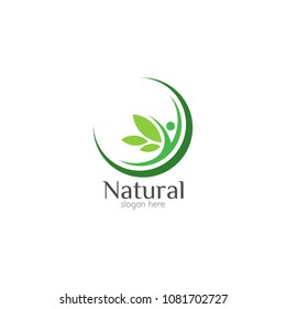 Natural Organic Care Logo Design Icon Stock Vector (Royalty Free ...