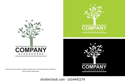 Natural Organic cosmetics spa medicine Logotype concept icon. Green Eco Leaves Logo design vector template