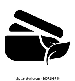 Natural and organic cosmetics vector icon. Skincare, no synthetic fragrance and colors illustration symbol.