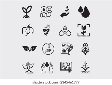 Iconos de línea vectorial de cosméticos naturales y orgánicos. Cuidado de la piel, sin fragancia sintética ni colores, sin experimentos con animales. Trazo editable.