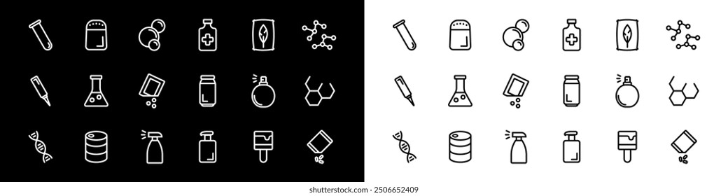 Natural, organic, eco friendly symbol or sign set. Food and hygiene products packaging stamps or labels set. Organic product. Black and white outline icons.