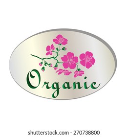 Natural  organic flower icon.  Vector illustration