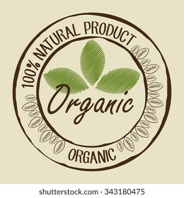 Natural and organic food graphic design, vector illustration eps10