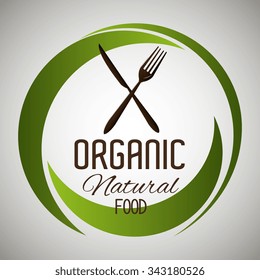 Natural and organic food graphic design, vector illustration eps10