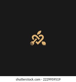 Natural, organic food logo. Healthy nutrition, diet, vegan icon. Vector illustration
