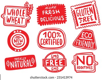 Natural Organic Food Stickers