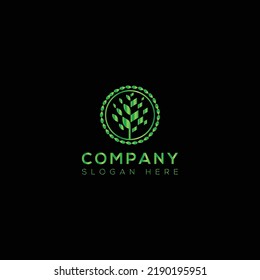 Natural Organic leaf vector logo design