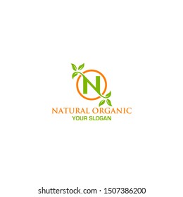 Natural Organic Logo Design Vector