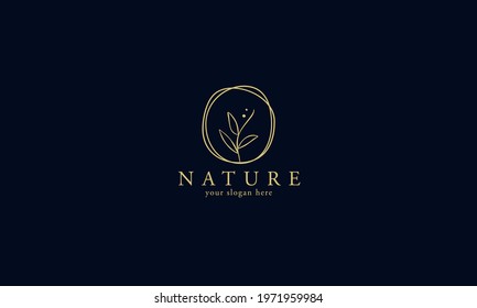 natural and organic logo modern design. Natural logo for branding, corporate identity and business card.