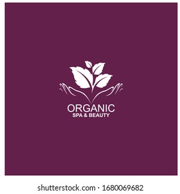 natural and organic logo template vector health design