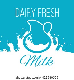 Natural organic milk vector background.