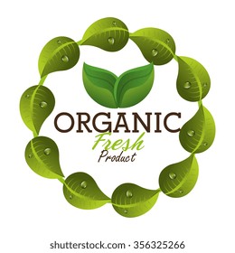 Natural and organic product graphic design, vector illustration eps10