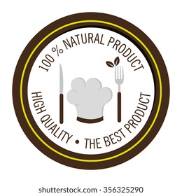 Natural and organic product graphic design, vector illustration eps10