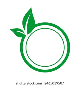 Natural and organic Product Vector Icon Circle Sign. Healthy Food Emblem. Organic food Badge.