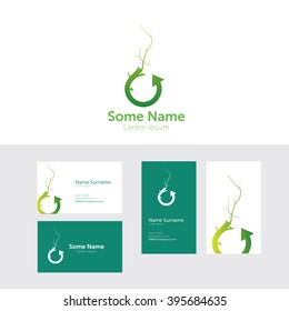 Natural and organic products logo vector template.
