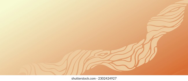 Natural organic shapes, water, waves, liquid, marble abstract background with copy space, in orange colors. Modern minimal style vector illustration. Elegant decorative backdrop, banner design concept