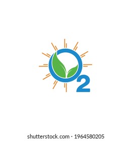 natural oxygen leaf sun process symbol vector