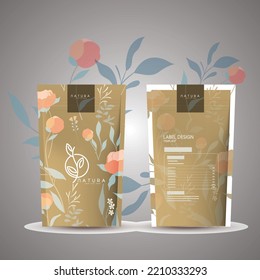 Natural packaging in minimalist style 
