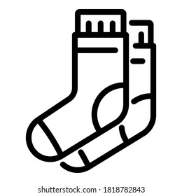 Icono de medias de par natural. Esquema par natural calcetines icono vectorial para el diseño web aislado en fondo blanco