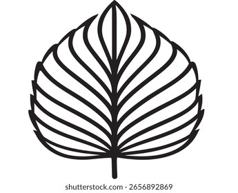 Icono de hoja de palma natural arte de Ilustración vectorial