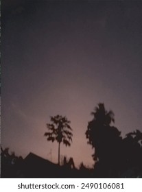 the natural panorama at dusk decorated with mega orange