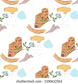 Natural pattern, home and bird.