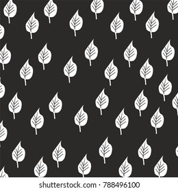 natural pattern leaves wallpaper concept monochrome vector background plant leaf for web and print