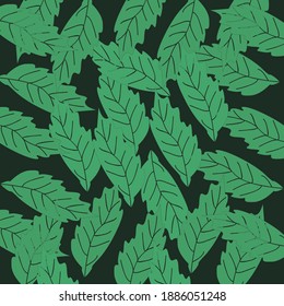 natural pattern, namely green leaves. fabric, fashion, print, wall decoration.