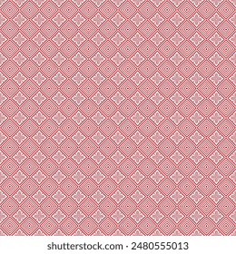 Natural Pattern red color on white background with checkered pattern