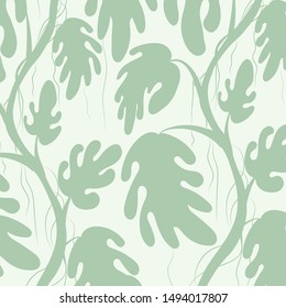 Natural pattern. Shadows of leaves, shoots and roots of vines. Vector illustration.