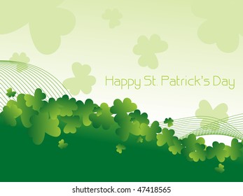 natural pattern wallpaper for patrick day, vector illustration