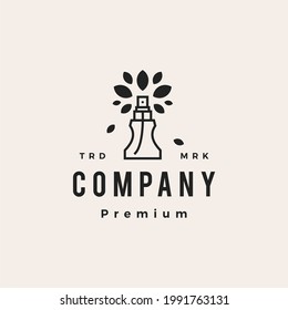 natural perfume tree leaf hipster vintage logo vector icon illustration