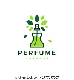 natural perfume tree leaf logo vector icon illustration