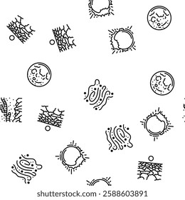 natural phenomena weather sun vector seamless pattern thin line illustration