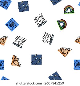 natural phenomena weather sun vector seamless pattern thin line illustration