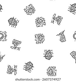 natural phenomena weather sun vector seamless pattern thin line illustration