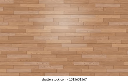 Natural Photo Realistic Wooden Floor Vector Background. Shipdeck Parquet Texture 