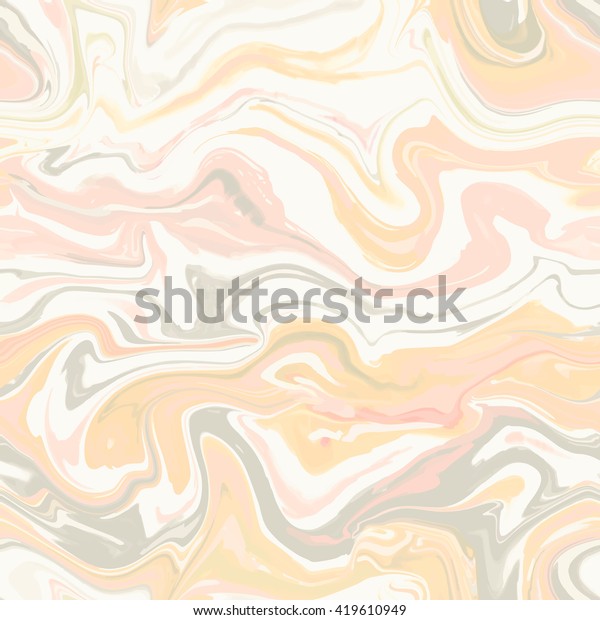 ナチュラルピンク大理石の模造シームレスな柄 白い背景にトレンディ背景に桃色とグレーのアクリル滴 波と渦を描く石のテクスチャー のベクター画像素材 ロイヤリティフリー