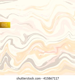 Natural pink marble imitation vector texture. Trendy backdrop with peach pink and grey acrylic drips on white background. Paint waves and vortexes stone texture.