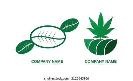 natural plant logo for premium vector business