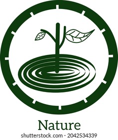 Natural plant seed logo for brand name.