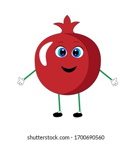 natural pomegranate illustration. organic fruit