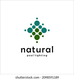 natural pool lighting logo design