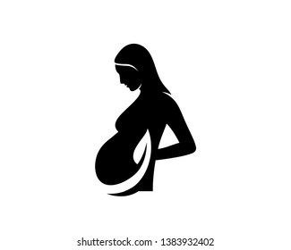 Natural Pregnancy Logo Template, Icon, Symbol - Vector