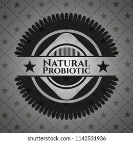 Natural Probiotic black emblem. Vintage.