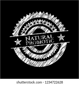 Natural Probiotic on blackboard