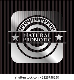 Natural Probiotic silvery shiny badge