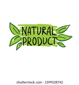 "Natural produc" logo for packaging 