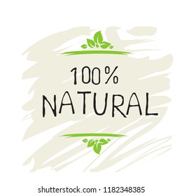 Natural product 100 bio healthy organic label and high quality product badges. Eco, 100 bio and natural food product icon. Emblems for cafe, packaging etc. Vector